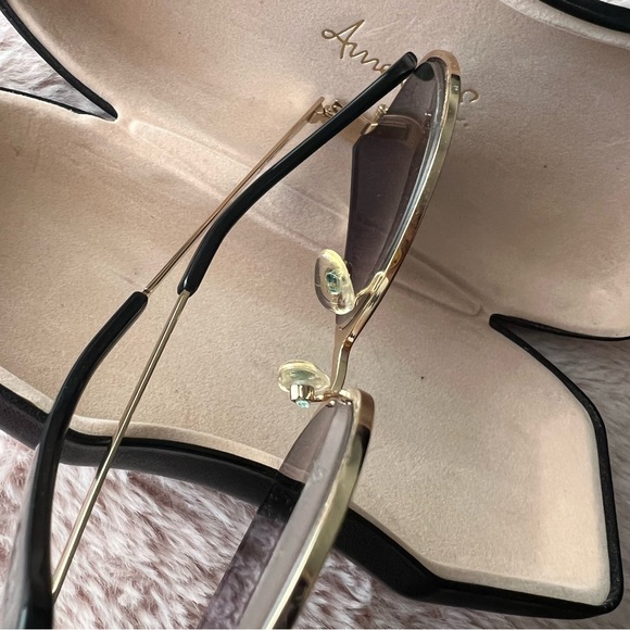 🍉Amelia E. Sunglasses Black Gold Hepburn - Picture 4 of 8